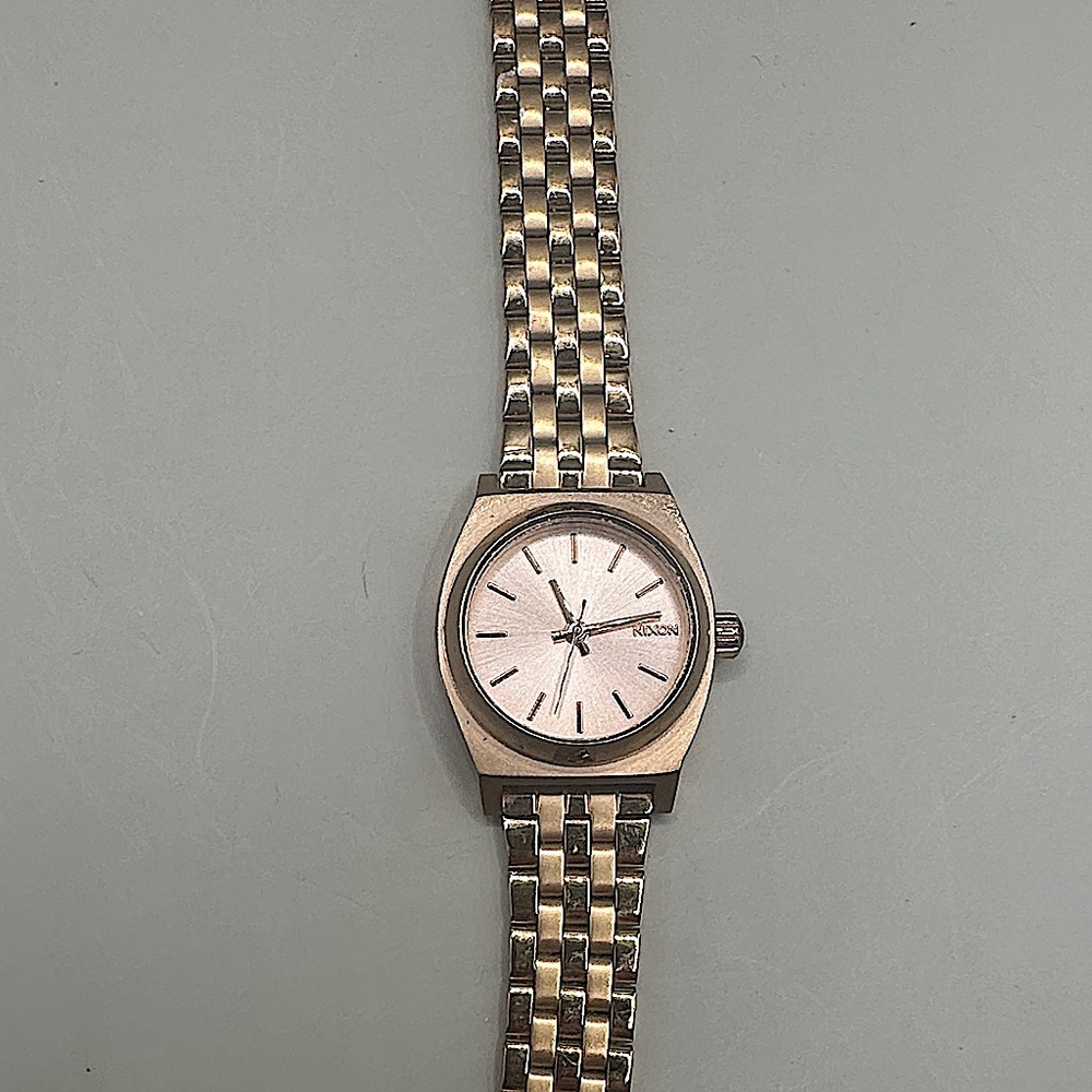 Nixon Minimized The Small Time Teller Watch - Rose Gold